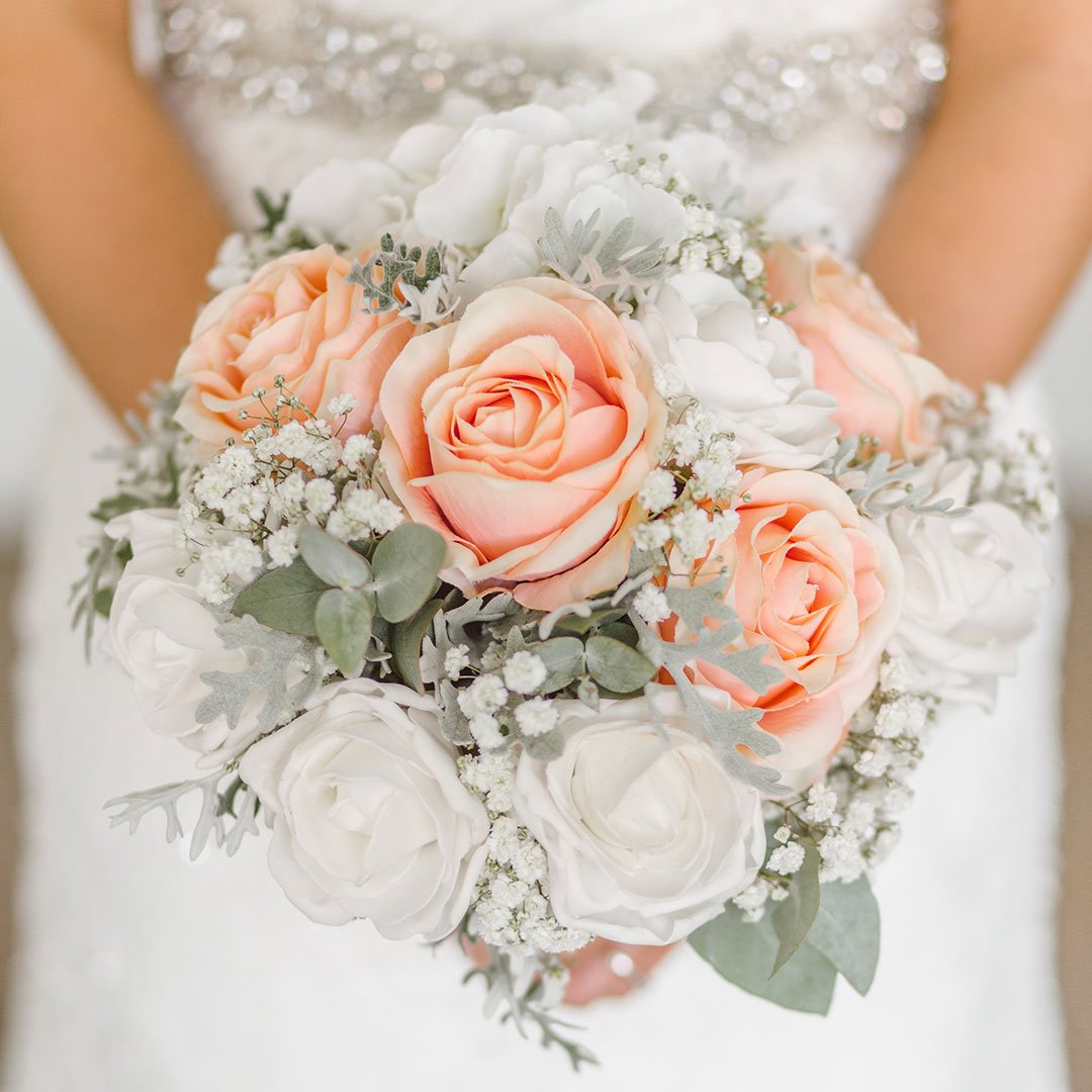 A bride with a bouquet