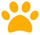 Yellow paw icon