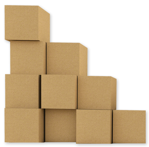 Stack of card boxes